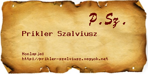 Prikler Szalviusz névjegykártya